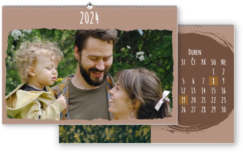 fotokalendar nastenny na sirku a4 terracotta