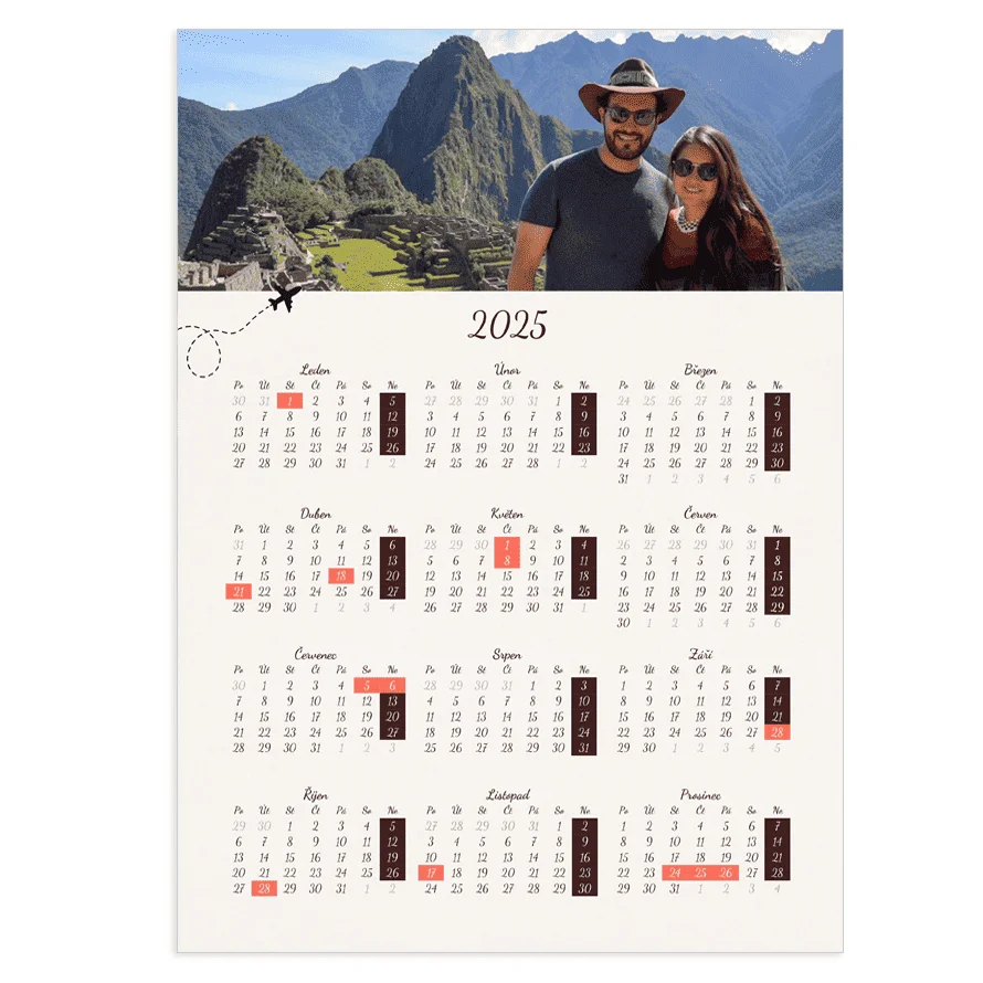 Magnetický kalendář - Cestovatelský roční