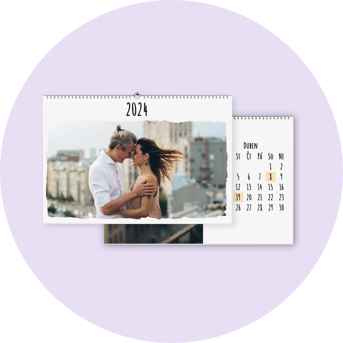 Nástěnné kalendáře na šířku