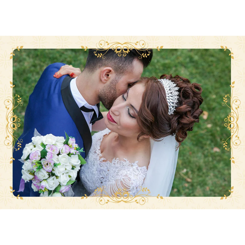 Fotokniha levně. Vaše nejlepší foto kniha A4 šířka v barvě Antracit - Svatební zlatá