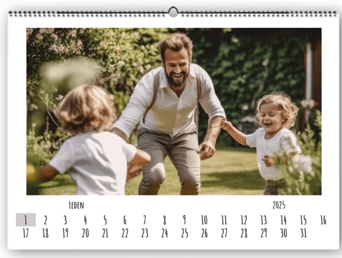 Fotokalendáře z vlastních fotek 2025 jednoduše online - Elegantní bílý