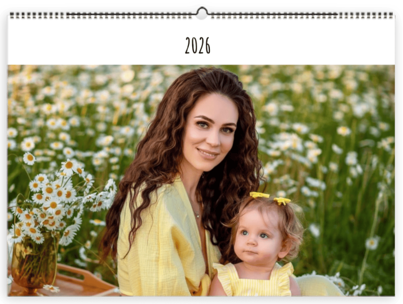 Fotokalendáře z vlastních fotek 2026 jednoduše online - Elegantní bílý