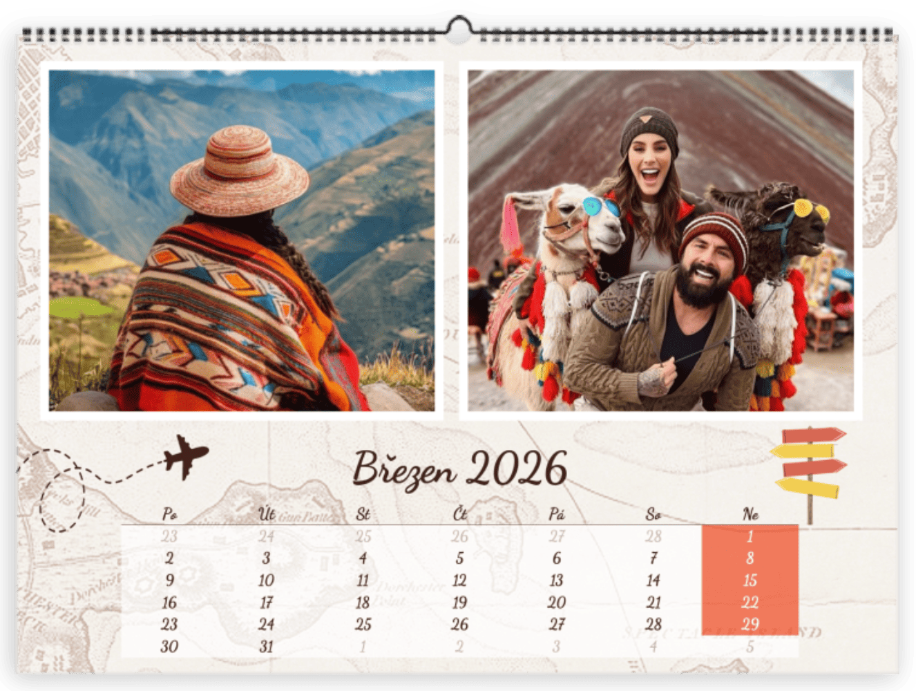 Fotokalendáře z vlastních fotek 2026 jednoduše online - Cestovatelský