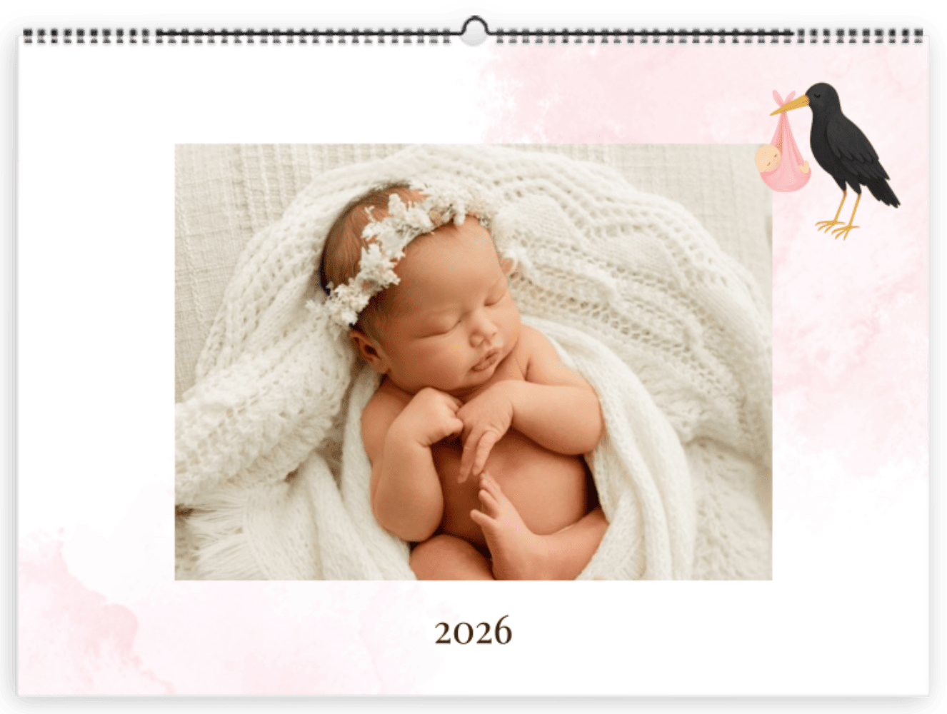 Fotokalendáře z vlastních fotek 2026 jednoduše online - Holčička