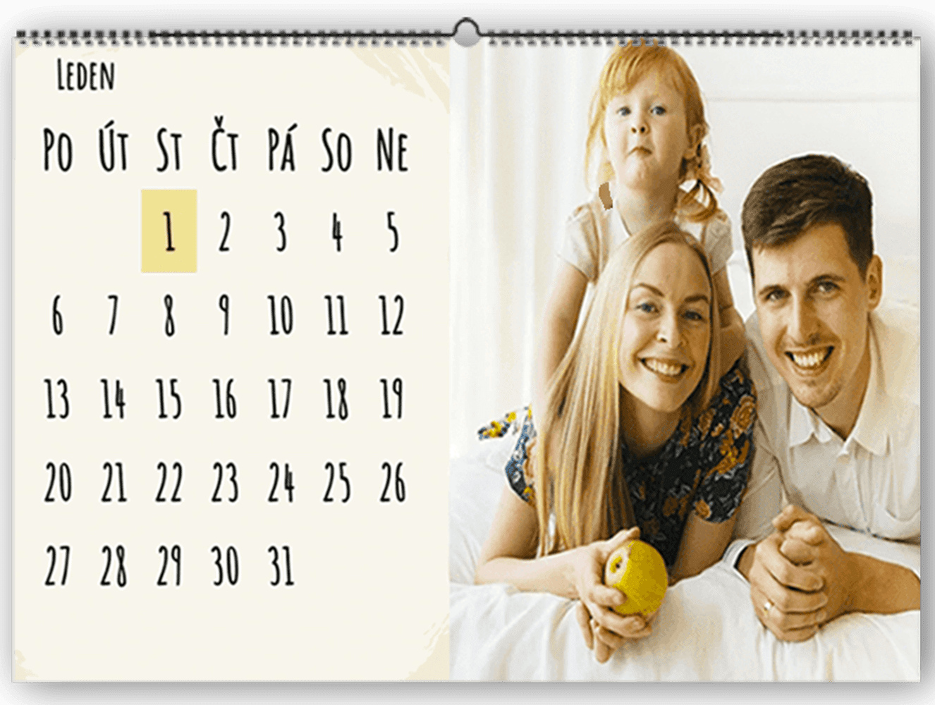 Fotokalendáře z vlastních fotek 2025 jednoduše online - Vanilla Cream