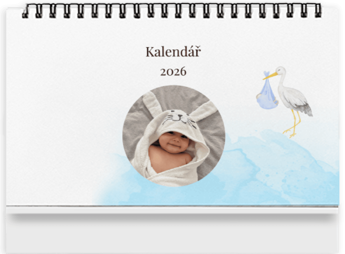 Stolní kalendář 2026 z vlastních fotek 14-ti denní - Chlapeček