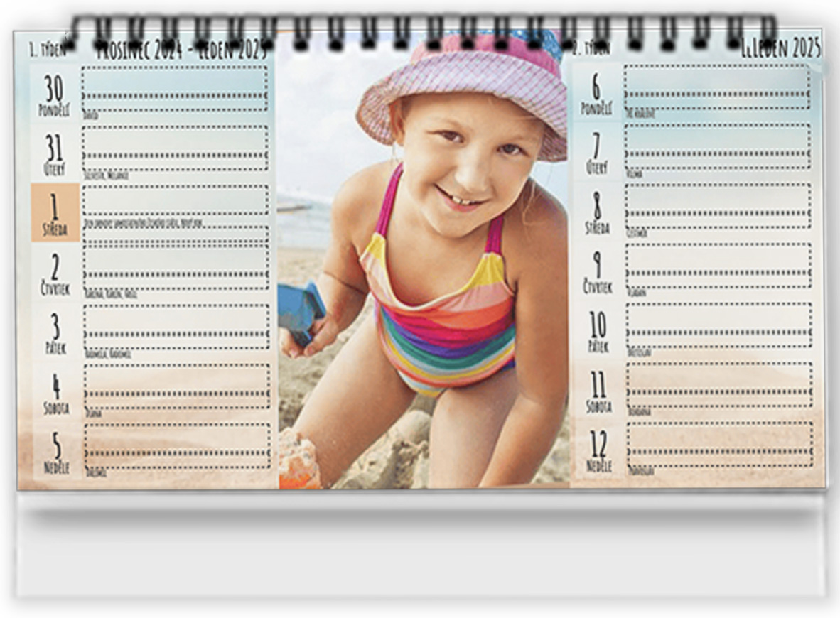 fotokalendar stolni ctrnactidenni watercolor