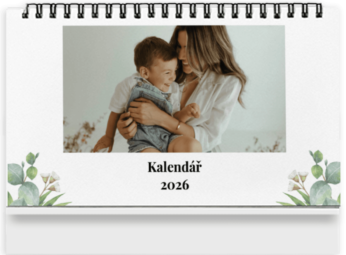 Stolní kalendář 2026 z vlastních fotek 14-ti denní - Květinové