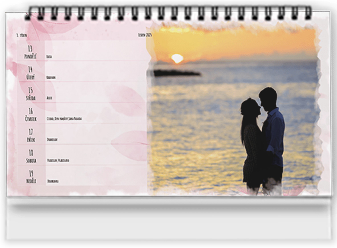 fotokalendar stolni tydenni zamilovane
