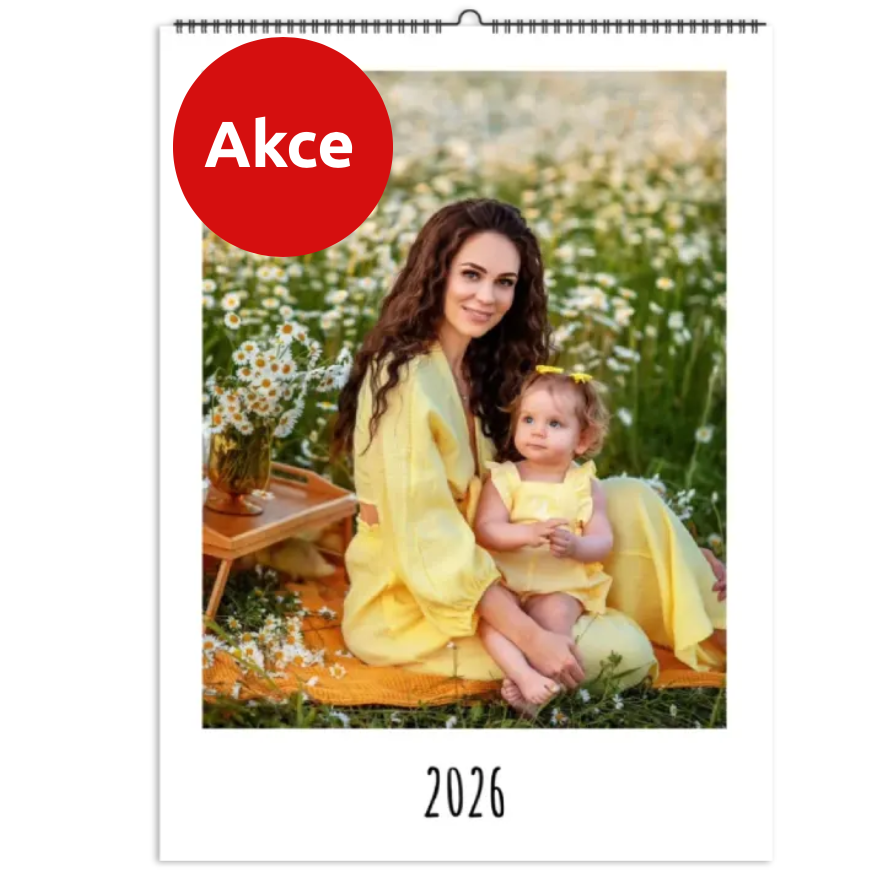 Fotokalendář 2026. Vlastní kalendář jako dárek - Elegantní bílý