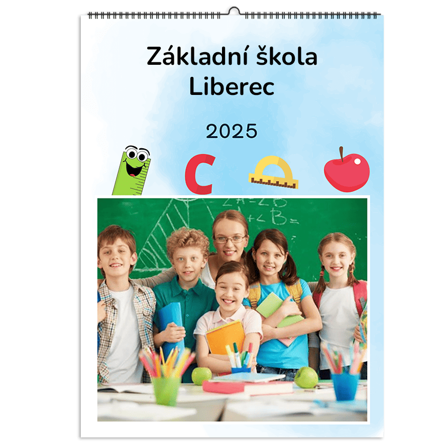 Rodinný kalendář 2025 z vlastních fotek jako dárek - Škola