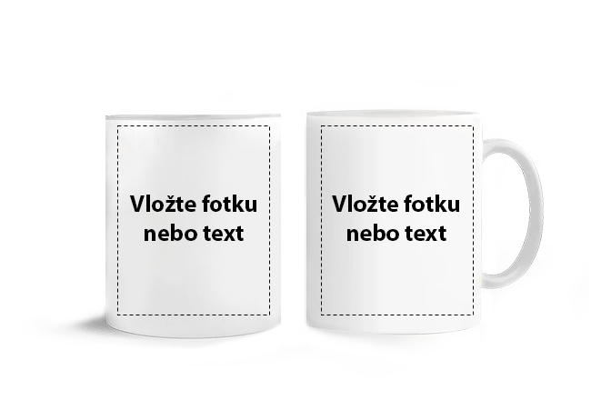 Bílý hrnek s motivem PRÁZDNÝ pro praváky