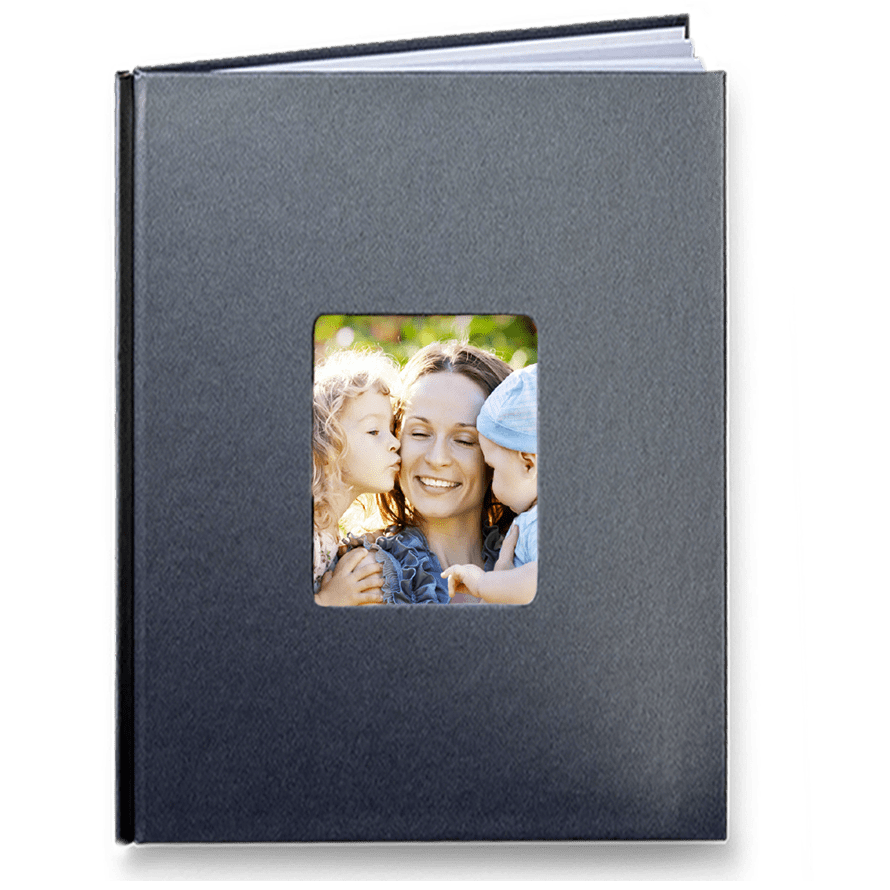 Fotokniha online. Akce na fotoknihy - A4 v barvě Antracit - Elegantní bílá