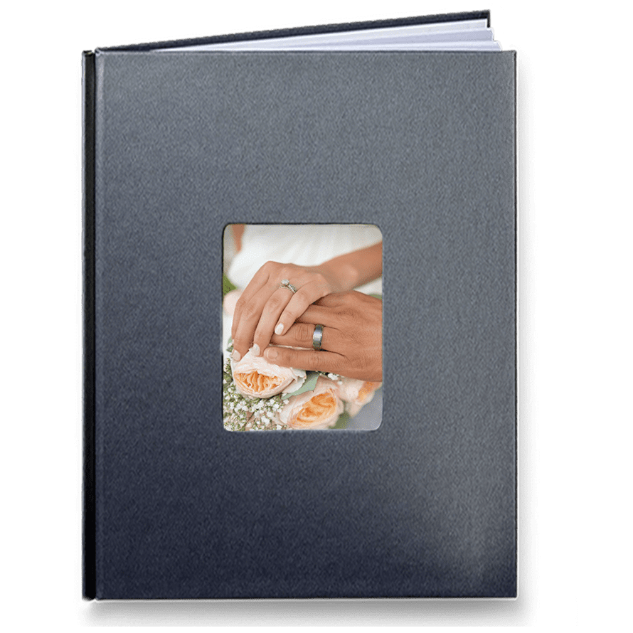 Fotokniha online. Akce na fotoknihy - A4 v barvě Antracit - Svatební motýli