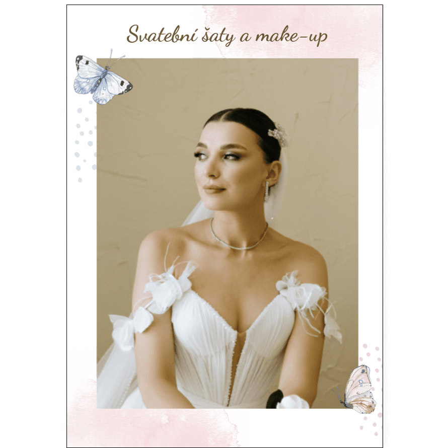 Fotokniha online. Akce na fotoknihy - A4 v barvě perleťové - Svatební motýli