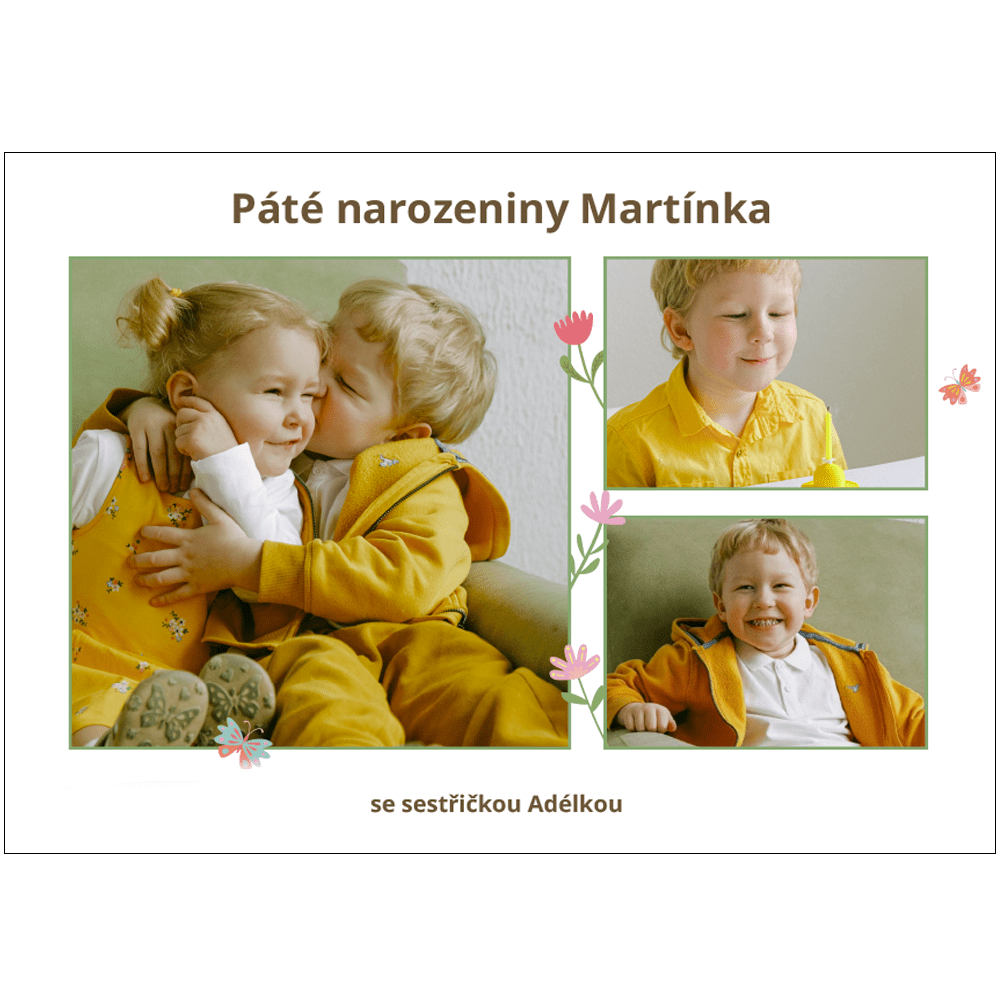 Fotokniha levně. Vaše nejlepší foto kniha A4 šířka v barvě perleťové - Kytičky