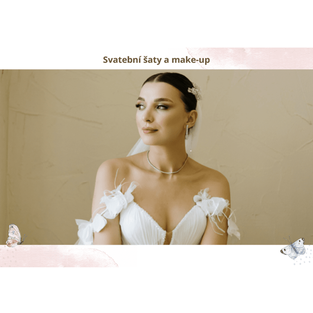 Fotokniha levně. Vaše nejlepší foto kniha A4 šířka v barvě perleťové - Svatební motýli