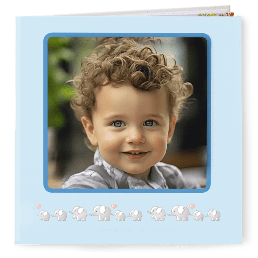Nejlepší fotokniha. Luxusní plochá fotokniha online. - Dětská modrá