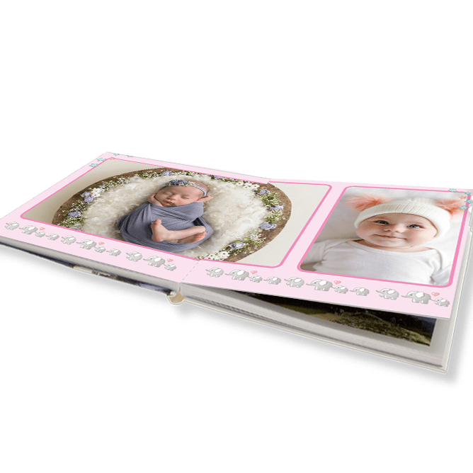 Nejlepší fotokniha. Luxusní plochá fotokniha online. - Dětská růžová