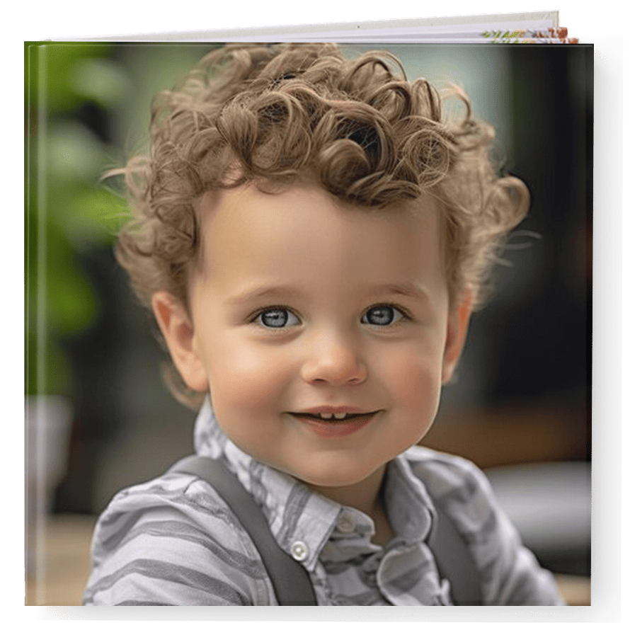 Kvalitní fotokniha a vlastní foto na deskách. Levně online. - Dětská Modrá