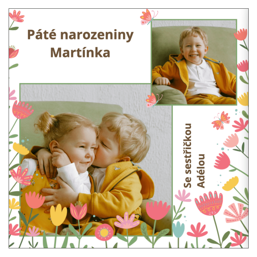 Kvalitní fotokniha a vlastní foto na deskách. Levně online. - Kytičky