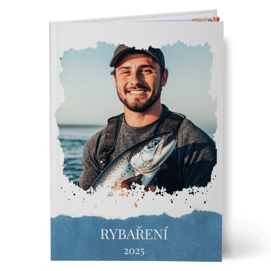 Kvalitní fotokniha velká A4 - vlastní foto na deskách. Levně online. - Rybář